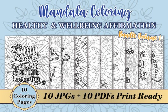 Download Mandala Health Affirmation Coloring Page - Health Collection