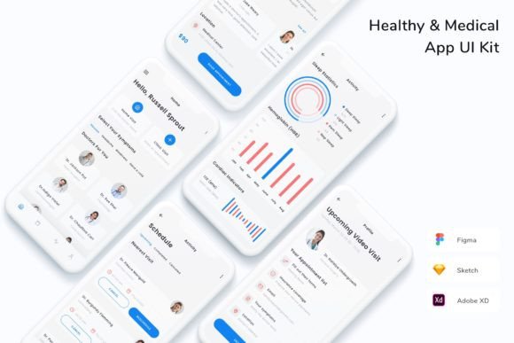 Download Healthy &amp; Medical App UI Kit - Health Collection