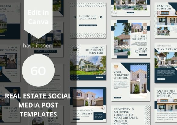 Download 60 Real Estate Social Media Templates - Media templates Collection
