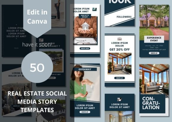Download 50 Real Estate Social Media Templates - Media templates Collection