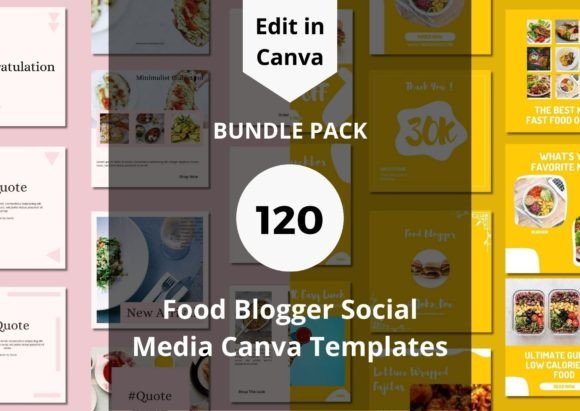 Download 120 Food Blogger Social Media Templates - Media templates Collection