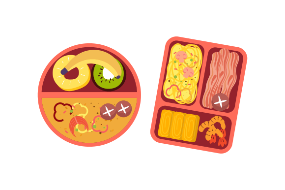 Download Lunchbox Containers with Bright Content - Bright content Collection