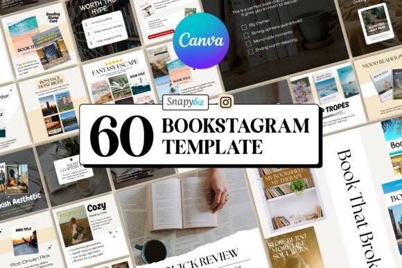 Download Bookstagram Canva Social Media Templates - Media templates Collection