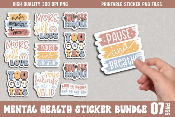 Download Mental Health Sticker Bundle - Health Collection
